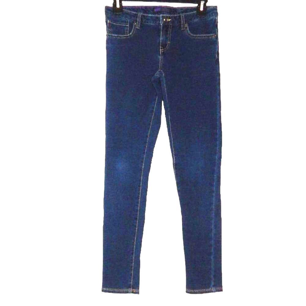 Levi’s Girls 14 Regular Super Skinny Dark Wash Jeans Adjustable Waist Tabs